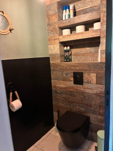 Photo de galerie - Pose d’un wc encastrable +encadrement Placo avec niche et pose de la faïence 