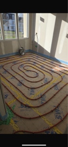 Photo de galerie - Réalisation d’un plancher chauffant 