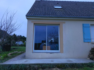 Photo de galerie - Ouverture avec reprise d'enduit 