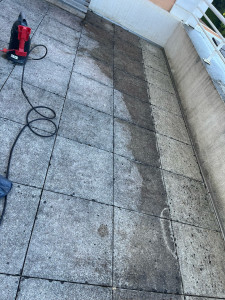 Photo de galerie - Décapage de dalle + murets