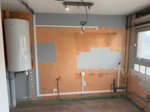 Photo de galerie - Installation d’un plan technique pour une future cuisine 