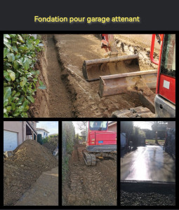 Photo de galerie - Réalisation de fondation pour garage 20m2