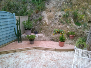 Photo de galerie - Aménagement du jardin suite a l'effondrement d'une partie du talus.
