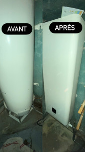 Photo de galerie - Remplacement d’un chauffe-eau par un modèle extra plat 