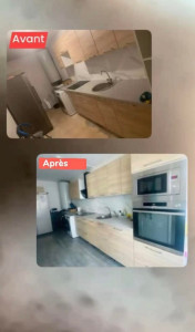 Photo de galerie - Pose de cuisine et pose de sol en pvc