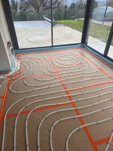 Photo de galerie - Création d'un plancher chauffant avec isolation 