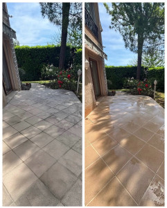 Photo de galerie - Nettoyage d’une terrasse 