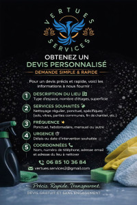Photo de galerie - Devis gratuit !
Toulouse et alentours 
vertues.services2@gmail.com