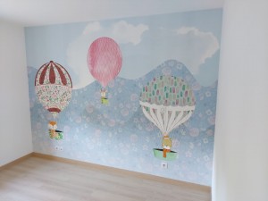 Photo de galerie - Chambre enfant  tapisserie 