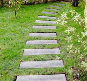 Photo de galerie - Création d’une allée en ardoise 