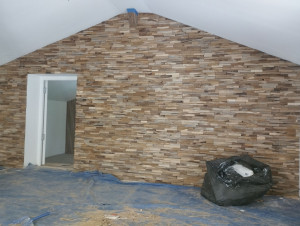 Photo de galerie - Pose de parement bois au millimètre qualité au rendez vous 