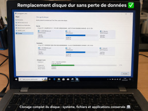 Photo de galerie - Remplacement d'un disque dur 