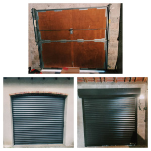 Photo de galerie - Changement porte de garage enroulable motorisée