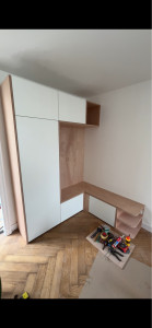 Photo de galerie - Compo rangement banquette en CP