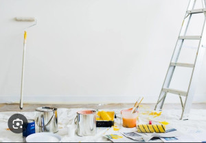 Photo de galerie - Peinture intérieur murs et bois 