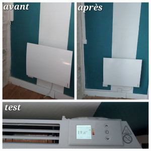 Photo de galerie - Branchement radiateur électrique.