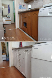 Photo de galerie - Peinture des meubles de cuisine