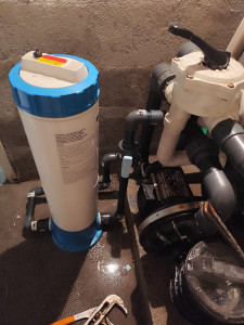 Photo de galerie - Pose d'un chlorinateur