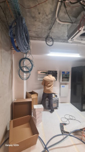 Photo de galerie - Raccordement de sécurité incendie et la baie informatique 