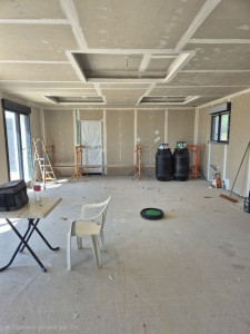 Photo de galerie - Réalisation , isolation, pose de placo, bandes a joint 