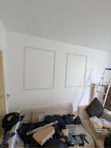 Photo de galerie - Après : moulures réalisées avec alignement précis et finition propre pour un rendu moderne et soigné. ✨?