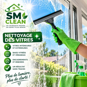Photo de galerie - SM CLEAN – Nettoyage de vitres à domicile 