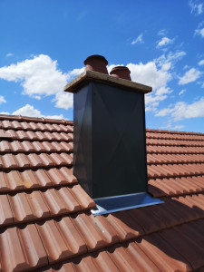 Photo de galerie - Abergement et placage cheminée