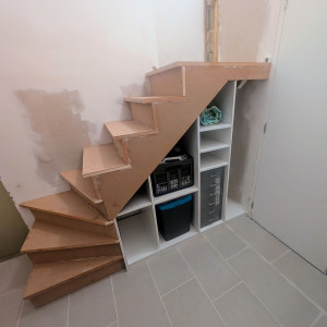 Photo de galerie - Création rangement sur-mesure 