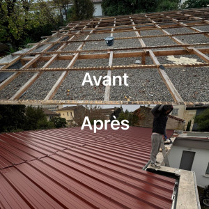 Photo de galerie - Pose de bac acier