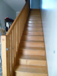 Photo de galerie - Escalier droit en chêne