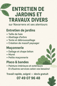 Photo de galerie - Tout type de travaux bâtiment intérieur et extérieur et entretien d’espace vert 