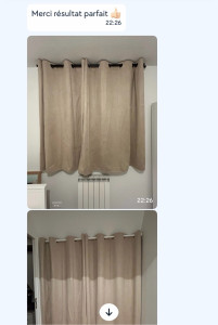 Photo de galerie - Cliente contente pour ces rideaux 