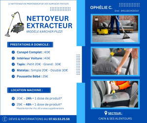 Photo de galerie - Location ou prestation Injecteur-Extracteur 