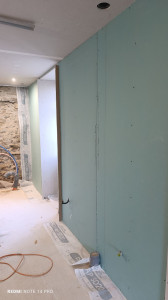 Photo de galerie - Isolation des murs laine de bois avec pare vapeur 