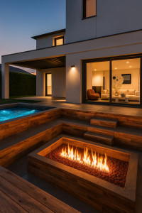 Photo de galerie - Voici une image de ma dernière réalisation: une villa moderne réalisée à Aussonne, en région toulousaine. 