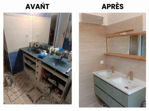 Photo de galerie - Installation mobilier de salle de bain