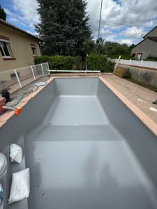 Photo de galerie - Installation de liner, Piscine pente composée