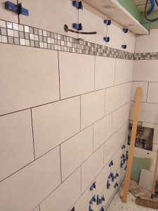 Photo de galerie - Pose de la faïence dans une cuisine 