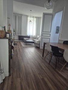 Photo de galerie - Pose d’un parquet flottant sur un sol mixte (parquet massif et pierre)