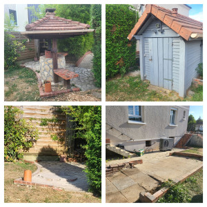 Photo de galerie - Cassé le barbecue et la cabane avant et après 