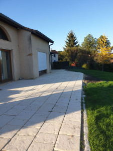 Photo de galerie - Création d'une terrasse sur sable.