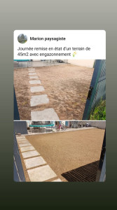 Photo de galerie - Remise en état d'un terrain de 45m2 avec engazonnement 
