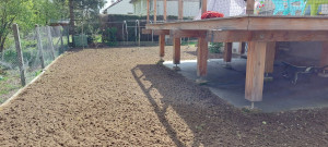 Photo de galerie - Préparation du sol , pour un futur semis de gazon 