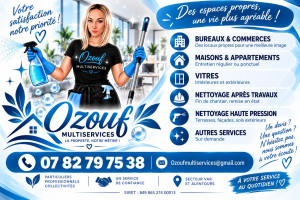 Photo de galerie - ✨ Besoin d’un coup de propre ? Ozouf Multiservices s’occupe de tout !
N’hésitez pas à nous contacter, nous sommes à votre service. ?