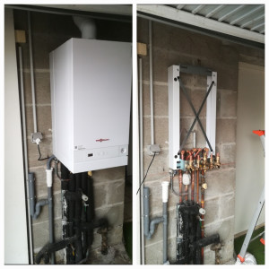 Photo de galerie - Remplacement avec modification de tuyauterie et pose d’une chaudière gaz Viessmann Vitodens 050