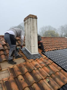 Photo de galerie - Abattage d’une cheminée 