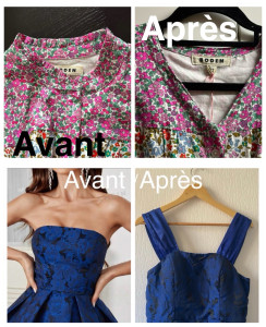 Photo de galerie - Diverses réalisations possibles me contacter. Si joins rajout de bretelles à une robe et création d’une nouvelle encourue