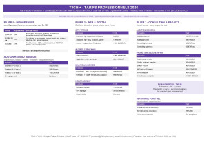 Photo de galerie - Tarif Professionnel