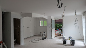 Photo de galerie - Rénovation maison pose placoplâtre 