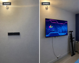 Photo de galerie - Fixer un TV au mur